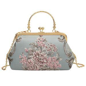 5616 Vintage Flower Embroidery Handbag Evening Purse Crossbody Shoulder Bag